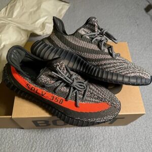 Adidas Yeezy Boost 350 V2 Low Carbon Beluga Men's Size 10 HQ7045 Lace Up Sneaker
